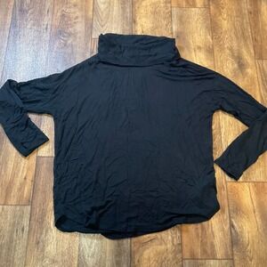 Cynthia Rowley Cowl Neck Long Sleeve Black‎ Women's XL Blouse Top